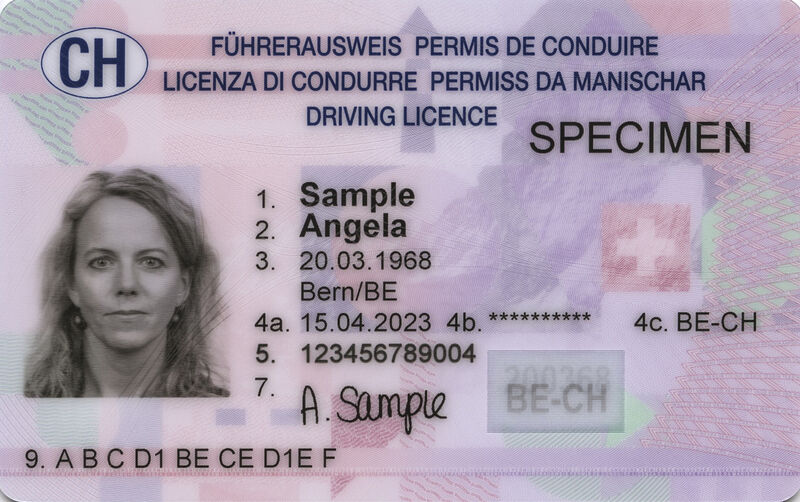 Switzerland driver's license